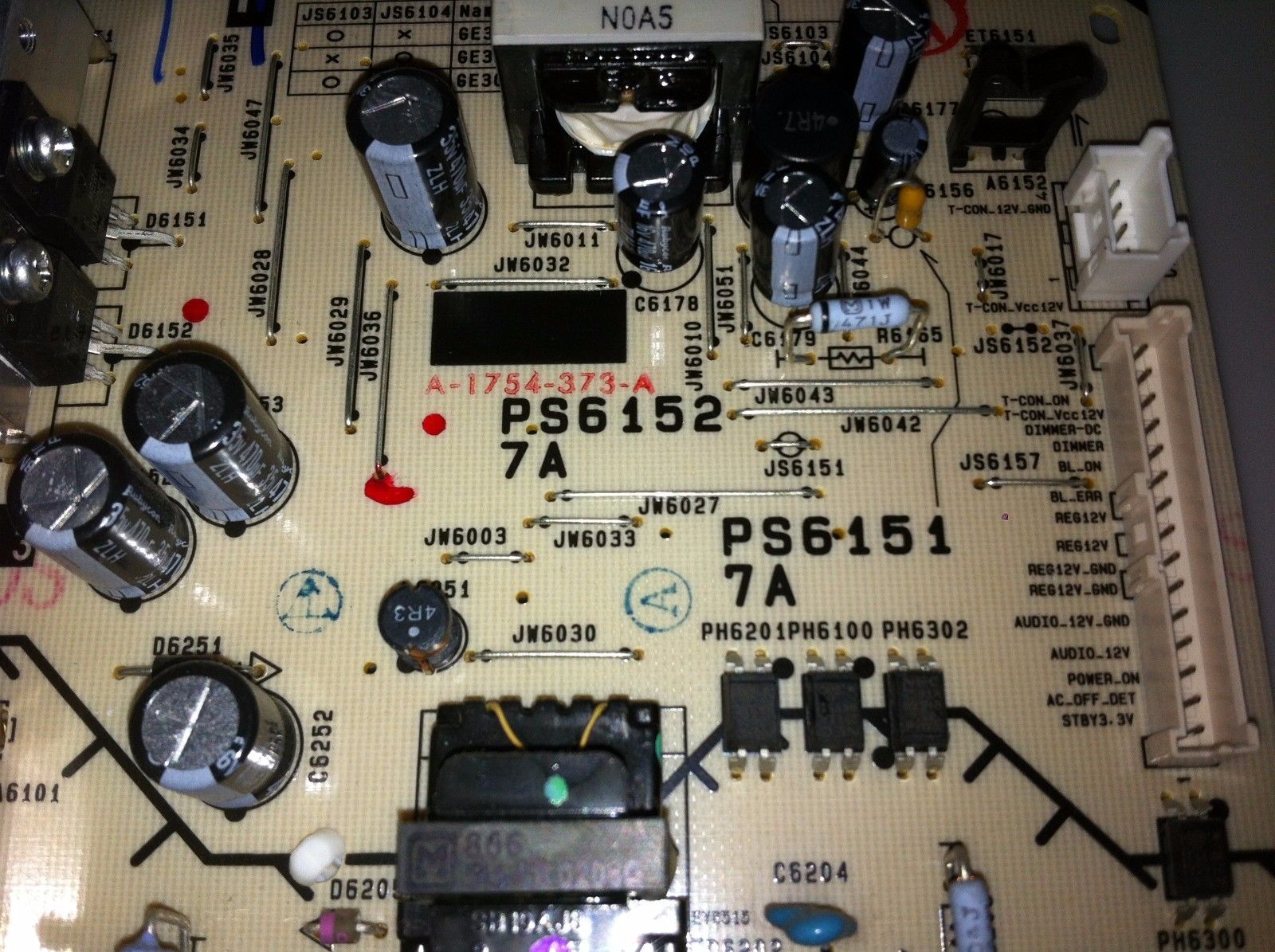 Netzteilplatine A1754373A 1-881-956-11 A-1754-373-A SONY KDL-32EX700